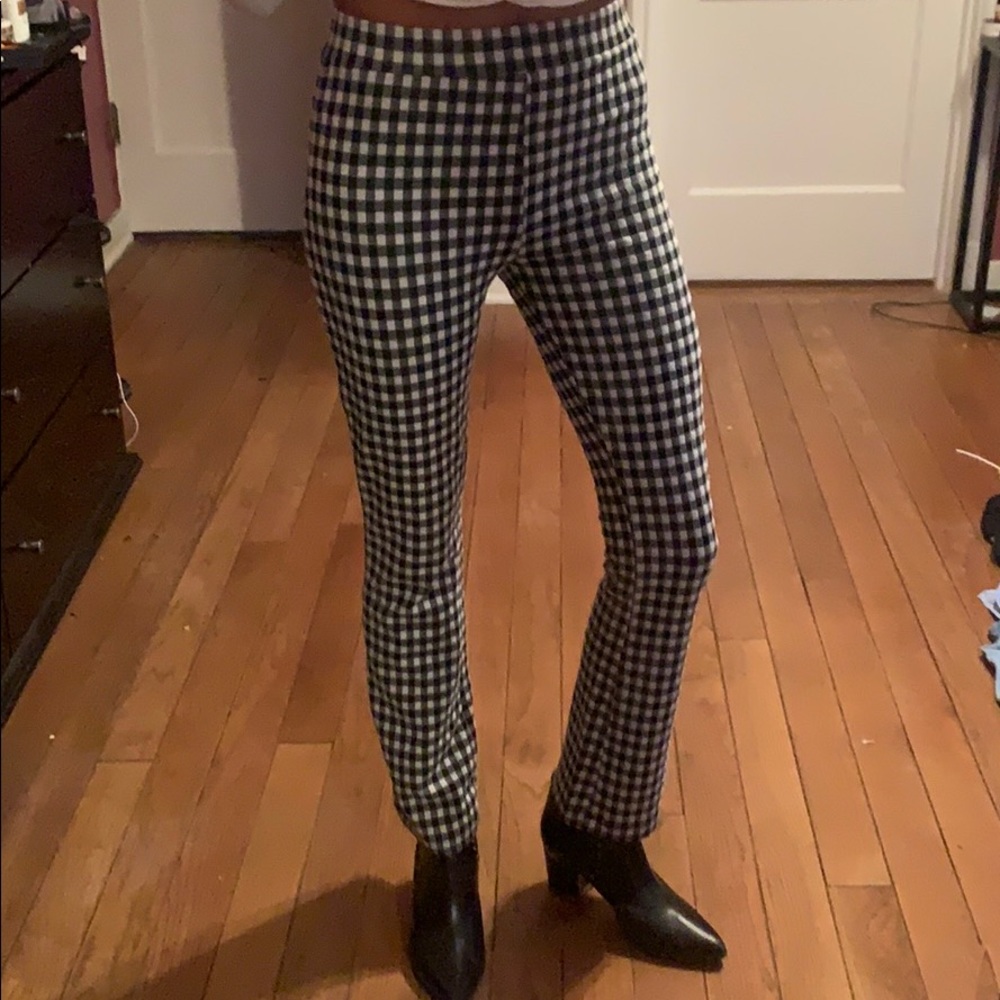Stretchy Gingham Flare Pants from Urban Outfitters